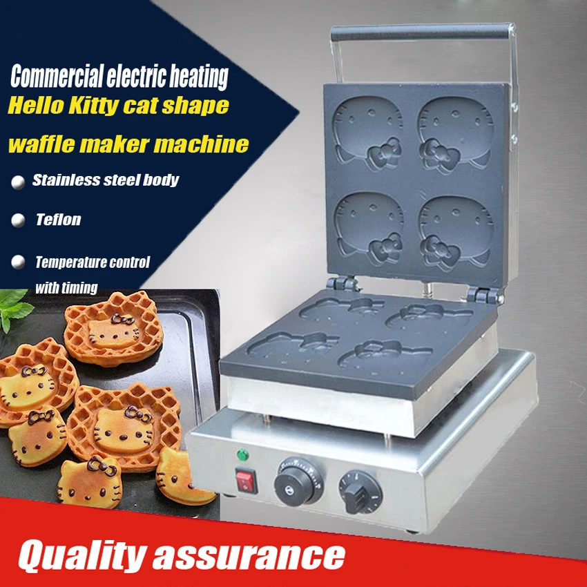 1 шт. Электрический рисунок Hello Kitty Cat Форма вафельница машина/хаки кекс торт