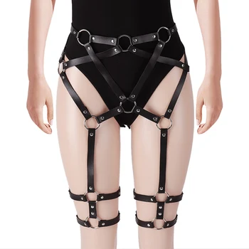 Womens Leather Garter Belt Cage Waist Suspender O-ring Leg Belt Fetish Punk Goth Adjust Body Bondage Harness Sexy Lingerie
Womens Leather Garter Belt Cage Waist Suspender O-ring Leg Belt Fetish Punk Goth Adjust Body Bondage Harness Sexy Lingerie