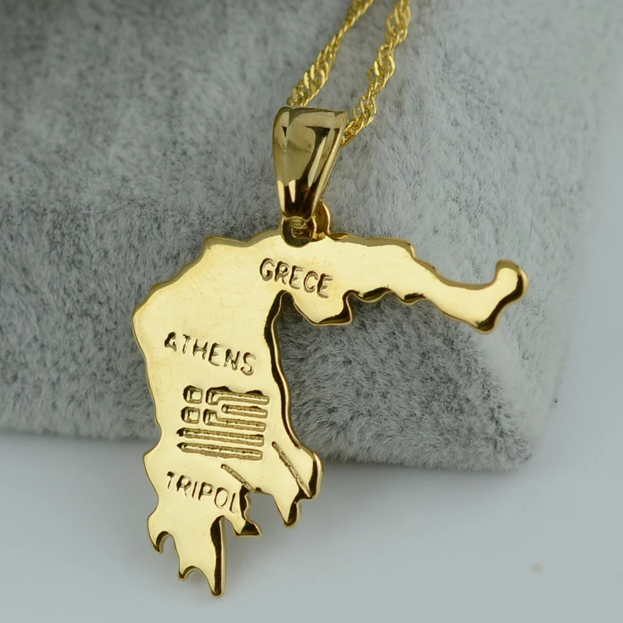 Anniyo Greece Map Pendants Necklaces Gold Color Greek Jewelry Patriotic Gift #006310
Anniyo Greece Map Pendants Necklaces Gold Color Greek Jewelry Patriotic Gift #006310
