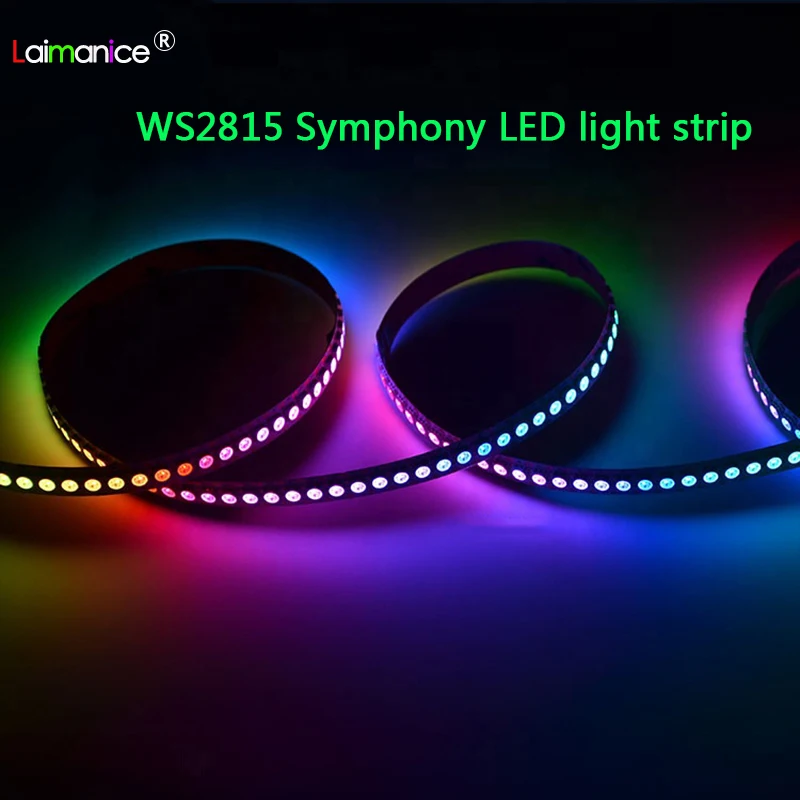 WS2815 DC12V RGB LED Pixels Strip Light Individually Addressable LED Dual-Signal 1m/5m 30/60 Pixels/Leds/m WS2812B/WS2813 Update
WS2815 DC12V RGB LED Pixels Strip Light Individually Addressable LED Dual-Signal 1m/5m 30/60 Pixels/Leds/m WS2812B/WS2813 Update