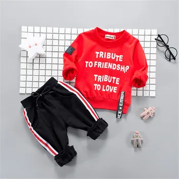 BINIDUCKLING New Autumn Korean Style Baby Girls Clothes Letters Hoodies+Stripe Pants 2pcs Set Cotton Jacket for Boy Dropshipping
BINIDUCKLING New Autumn Korean Style Baby Girls Clothes Letters Hoodies+Stripe Pants 2pcs Set Cotton Jacket for Boy Dropshipping