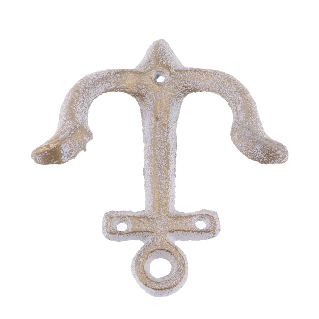 Metal Anchor Hooks Wall Door Mounted Clothes Towel Hat Key Hanger White Red Blue Brown andcrafted classic antique cast iron