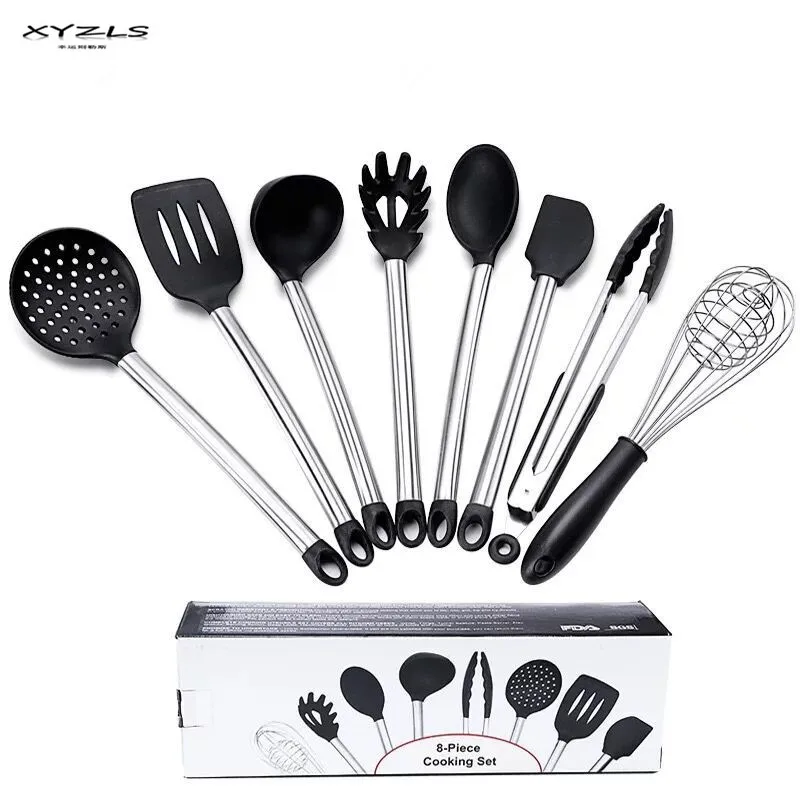 XYZLS Silicone Cooking Utensils Set Kitchen Cooking Tools Set With Stainless Steel Handle Nonstick Cookware
XYZLS Silicone Cooking Utensils Set Kitchen Cooking Tools Set With Stainless Steel Handle Nonstick Cookware