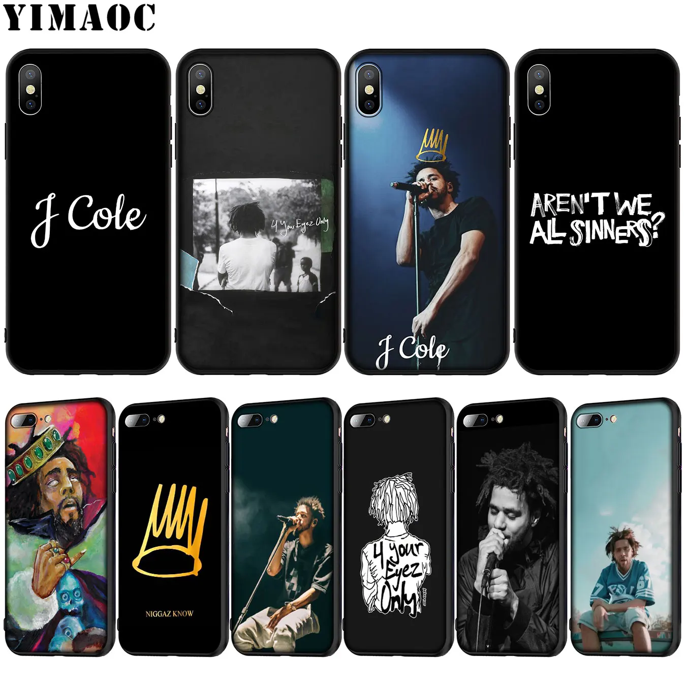 YIMAOC Rap pop j Cole Soft Silicone Phone Case for iPhone XR X XS Max X 6 6S 7 8 Plus 5 5S SE Black TPU Cover
YIMAOC Rap pop j Cole Soft Silicone Phone Case for iPhone XR X XS Max X 6 6S 7 8 Plus 5 5S SE Black TPU Cover