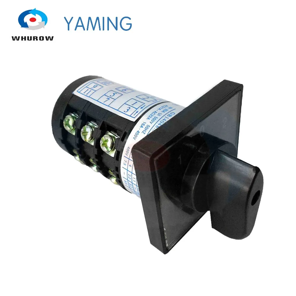 Yaming electric Combination switch HZ5B-20/3 cam rotary universal changeover switch 380V 20A 3 poles 3 positon(1-0-2)
Yaming electric Combination switch HZ5B-20/3 cam rotary universal changeover switch 380V 20A 3 poles 3 positon(1-0-2)