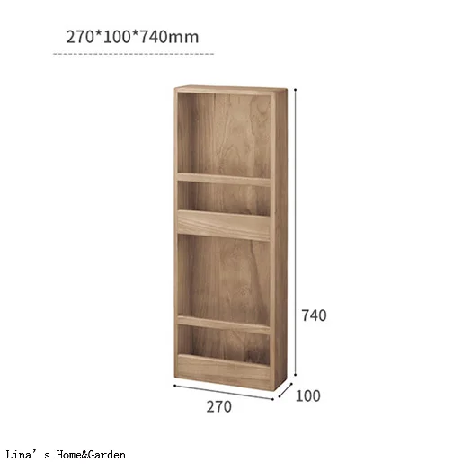 wax oil finish solid wood wall magazine rack--