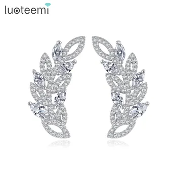 LUOTEEMI Luxury Original Design Special Wheat Leaf With Marquise Cut CZ Micro Stud Earrings Brand Jewelry Women Boucle D'oreille
LUOTEEMI Luxury Original Design Special Wheat Leaf With Marquise Cut CZ Micro Stud Earrings Brand Jewelry Women Boucle D'oreille