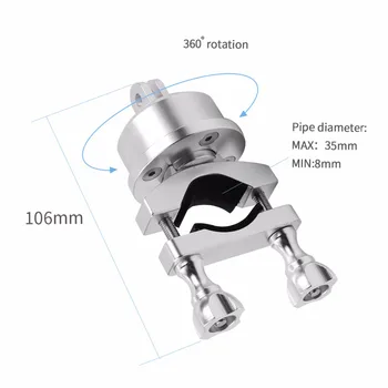 Helmet 360 Swivel Rotating Bar Mount for 22-32MM Selfshot Arm for Gopro 5/4/3 3+ Plus /Sjcam/yi Cycling Skydiving Skiing Silver
Helmet 360 Swivel Rotating Bar Mount for 22-32MM Selfshot Arm for Gopro 5/4/3 3+ Plus /Sjcam/yi Cycling Skydiving Skiing Silver