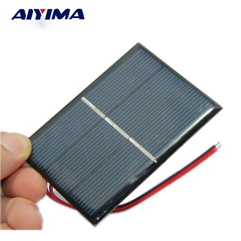 AIYIMA 2pcs 0.65W 1.5V Epoxy Solar Panel with Wire Solar Cells DIY Solar Charger Power Bank panels 60*80*3mm Photovoltaic Cell
AIYIMA 2pcs 0.65W 1.5V Epoxy Solar Panel with Wire Solar Cells DIY Solar Charger Power Bank panels 60*80*3mm Photovoltaic Cell