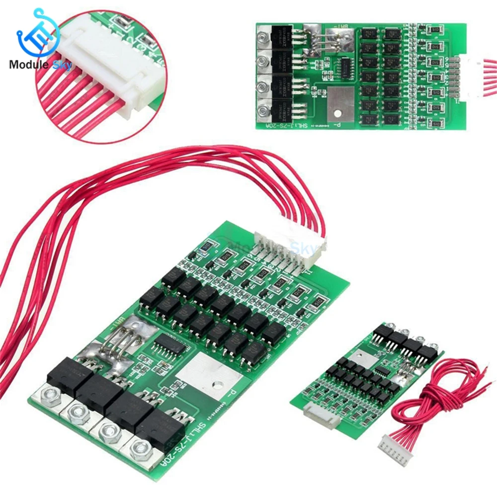 7S 20A 4V Li-ion Lithium 18650 Battery BMS Packs PCB Protection Board With Matching Cable Automatic Protection Function
7S 20A 4V Li-ion Lithium 18650 Battery BMS Packs PCB Protection Board With Matching Cable Automatic Protection Function