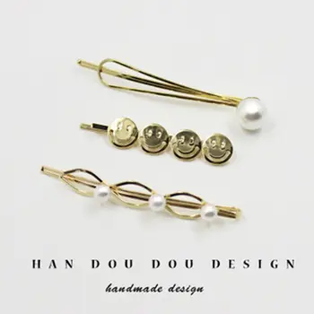 1 Set Pearl Smiley Gold Mental hair clip Hair Accessories Barrettes for Women Girls Elegant Jewelry Hair Styling Beauty Tools
1 Set Pearl Smiley Gold Mental hair clip Hair Accessories Barrettes for Women Girls Elegant Jewelry Hair Styling Beauty Tools