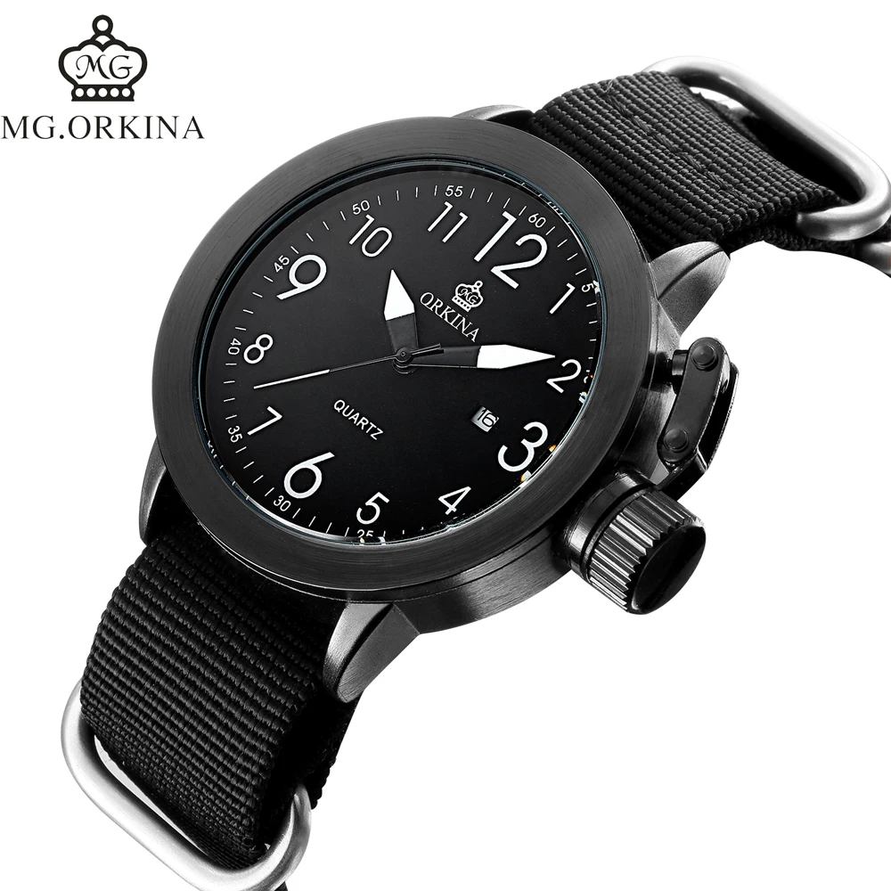 2019 Men Nylon band Military watch Orkina Army watch High Quality Quartz Movement Men sports watch Casual wristwatches
2019 Men Nylon band Military watch Orkina Army watch High Quality Quartz Movement Men sports watch Casual wristwatches