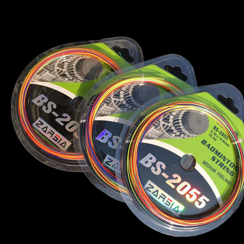 

(3 pecs/lot) Max 27 Lbs ZARSIA BS-2055 Rainbow Badminton strings,training badminton string,badminton racket strings