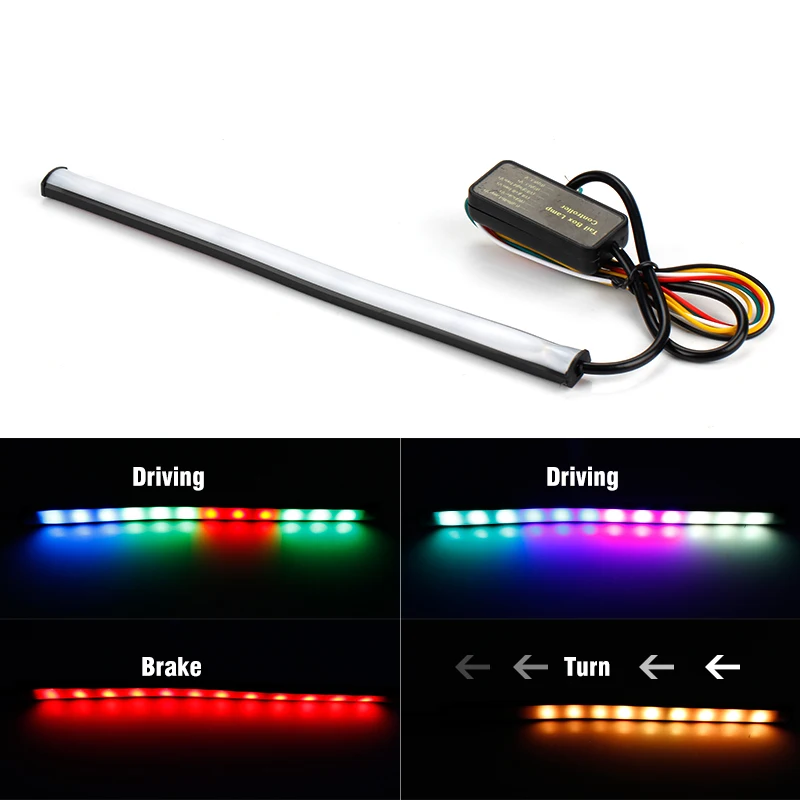 OKEEN Motorcycle Universal Sequential Switchback Flowing LED Tail Brake Turn Signal Strip Lights 23CM 12V yellow red multicolor
OKEEN Motorcycle Universal Sequential Switchback Flowing LED Tail Brake Turn Signal Strip Lights 23CM 12V yellow red multicolor