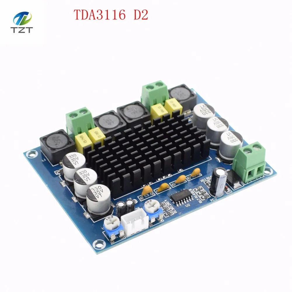 DC 12V 24V 120W*2 TPA3116 D2 Dual Channel digital Power audio amplifier board good
DC 12V 24V 120W*2 TPA3116 D2 Dual Channel digital Power audio amplifier board good