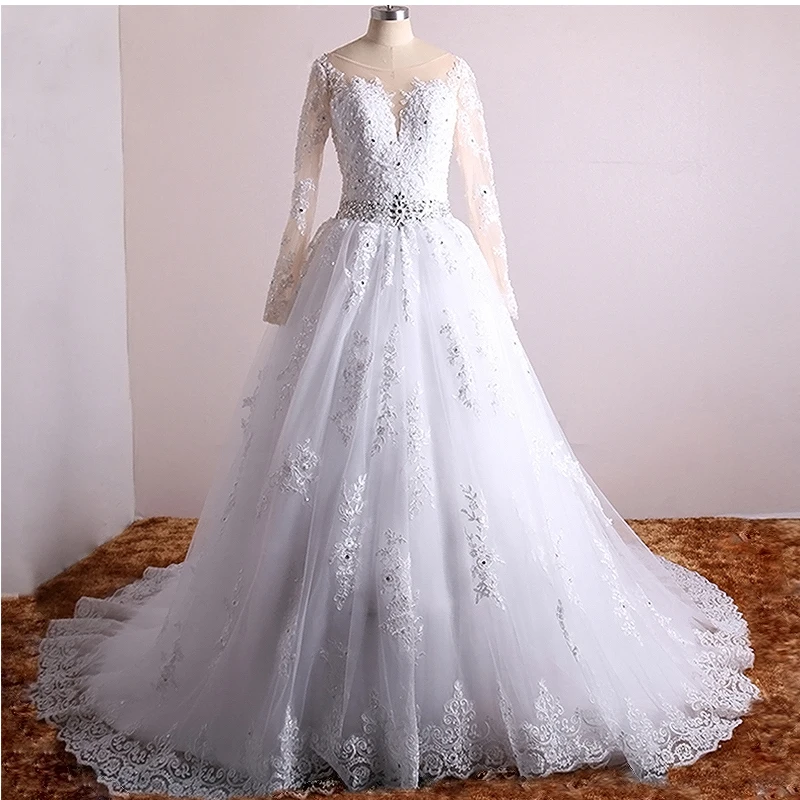 WUZHIYI Real Photo Ball gown wedding dresses vestidos de novia 2018 Custom made Long Sleeves wedding gowns lace wedding dress
WUZHIYI Real Photo Ball gown wedding dresses vestidos de novia 2018 Custom made Long Sleeves wedding gowns lace wedding dress