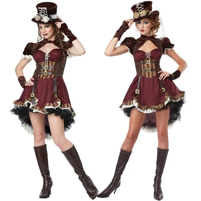 2015 New Adult Womens Sexy Halloween Party Circus Clown Costumes Outfit Fancy Steampunk Girl Cosplay Dresses Size M With Gloves
2015 New Adult Womens Sexy Halloween Party Circus Clown Costumes Outfit Fancy Steampunk Girl Cosplay Dresses Size M With Gloves