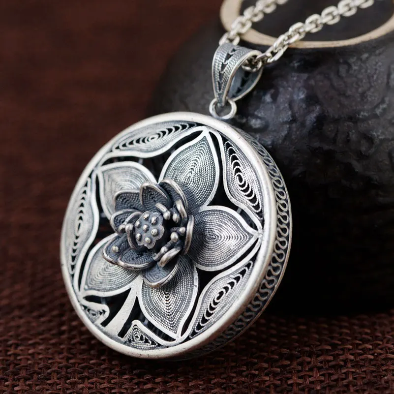 FNJ 925 Silver Round Pendant New Fashion Flower 100% Pure S990 Solid Thai Silver Pendants for Women Men Jewelry Making
FNJ 925 Silver Round Pendant New Fashion Flower 100% Pure S990 Solid Thai Silver Pendants for Women Men Jewelry Making
