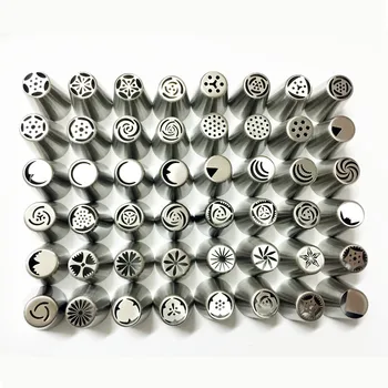 48 Pieces / Set Russian Stainless Steel Icing Piping Nozzles Tips Pastry Cake Decorating Decoration Tools for the Kitchen Baking
48 Pieces / Set Russian Stainless Steel Icing Piping Nozzles Tips Pastry Cake Decorating Decoration Tools for the Kitchen Baking