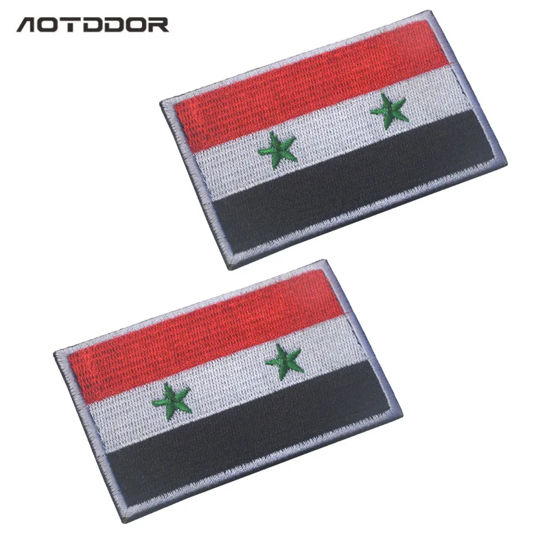 3d Syrian Flag Embroidery Patch National Flag of Syria Embroidered badges Stripes stickers
3d Syrian Flag Embroidery Patch National Flag of Syria Embroidered badges Stripes stickers