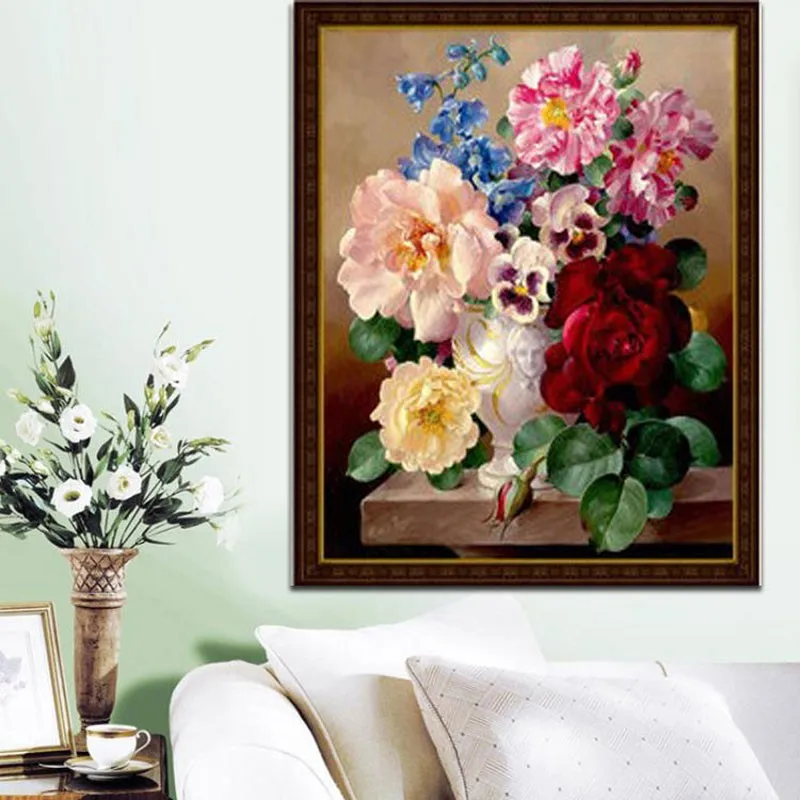 Sets For Embroidery kit,DIY Landscape Flower Oil Painting silk Cross stitch ,Rose Vase Cross-stitch,Wall Home Decro,Needlework
Sets For Embroidery kit,DIY Landscape Flower Oil Painting silk Cross stitch ,Rose Vase Cross-stitch,Wall Home Decro,Needlework