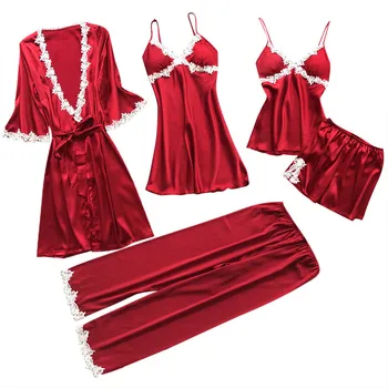 Women Sexy Lace Lingerie Nightwear Underwear Babydoll Sleepwear 5PC Suit Mulheres Ropa Para El Hogar Nocturne D4
Women Sexy Lace Lingerie Nightwear Underwear Babydoll Sleepwear 5PC Suit Mulheres Ropa Para El Hogar Nocturne D4