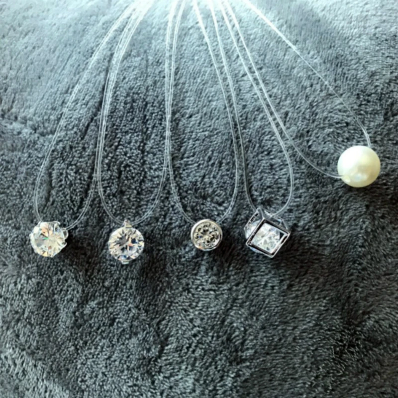 New Transparent Fishing Line Necklace Women Invisible Chain Necklaces Pendants Rhinestone Choker Necklaces Fashion Jewelry
New Transparent Fishing Line Necklace Women Invisible Chain Necklaces Pendants Rhinestone Choker Necklaces Fashion Jewelry