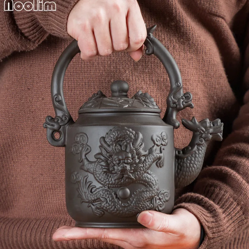 Dragon Purple Clay Tea Pot with Handle Yixin Kettle Kung Fu Tea Drinkware Large Capacity
Dragon Purple Clay Tea Pot with Handle Yixin Kettle Kung Fu Tea Drinkware Large Capacity