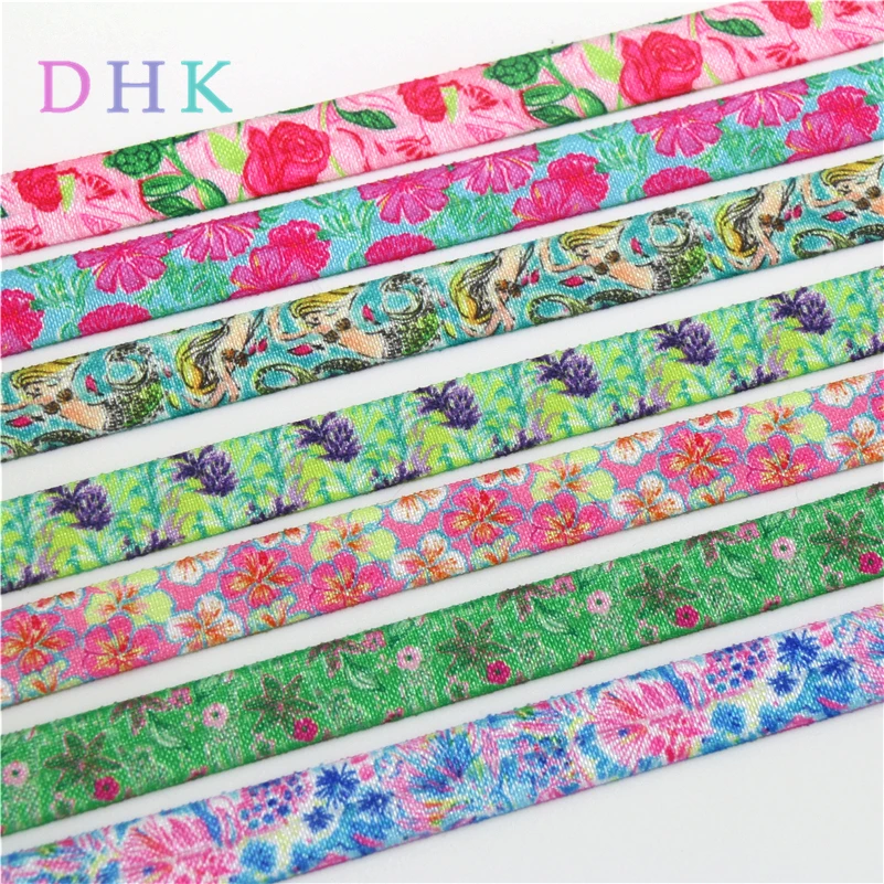 DHK 5/8'' 5yards flowers printed Fold Elastic FOE stretch ribbon hairbow headwear headband DIY OEM C1661
DHK 5/8'' 5yards flowers printed Fold Elastic FOE stretch ribbon hairbow headwear headband DIY OEM C1661