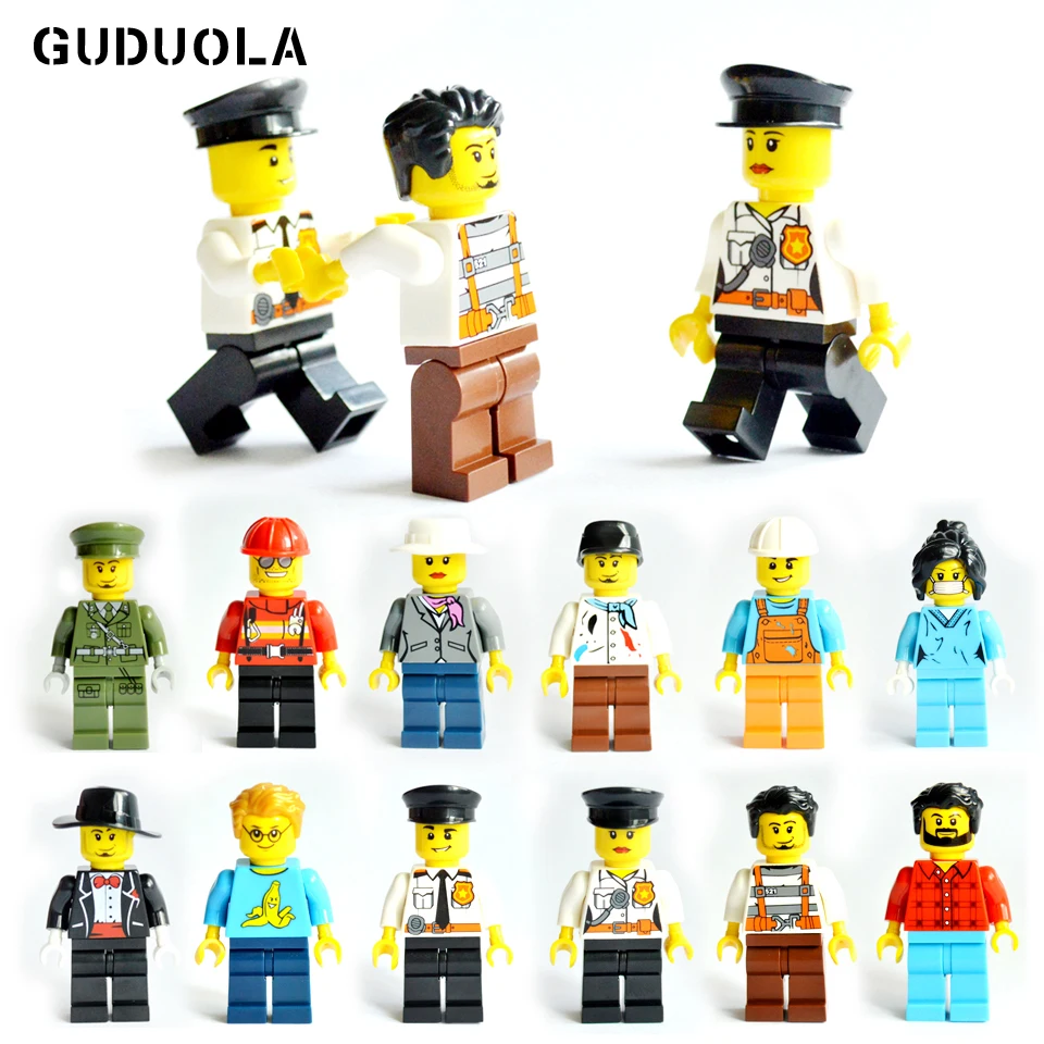 Guduola 12pcs/lot Building Blocks Figures brick DIY toys Compatible Figures Police soldier 12 occupations for gift
Guduola 12pcs/lot Building Blocks Figures brick DIY toys Compatible Figures Police soldier 12 occupations for gift