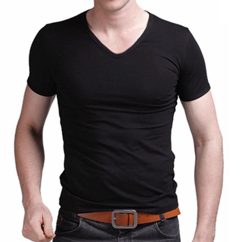 Men's Summer T-Shirt Solid Black White Simple Tops Short Sleeve V-Neck Korean Style Slim Fit Casual Tees Male Clothes T Shirts
Men's Summer T-Shirt Solid Black White Simple Tops Short Sleeve V-Neck Korean Style Slim Fit Casual Tees Male Clothes T Shirts
