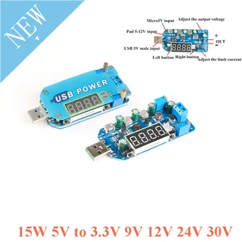 DC-DC 15W Adjustable Step Up/Down Power Supply Boost Buck Converter Module CC CV USB 5V to 3.3V 9V 12V 24V 30V Router DP2
DC-DC 15W Adjustable Step Up/Down Power Supply Boost Buck Converter Module CC CV USB 5V to 3.3V 9V 12V 24V 30V Router DP2