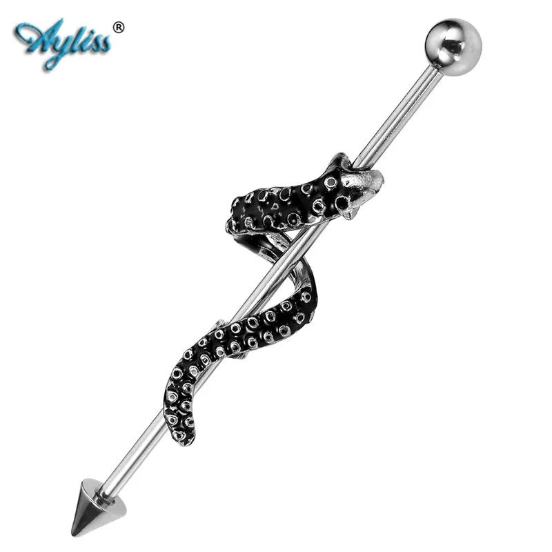 2017 Ayliss 1 pc Stainless Steel Arrow Industrial Snake Wrap Bar Ear Cartilage Ring Stud Piercing Fashion Ear Piercing Jewelry
2017 Ayliss 1 pc Stainless Steel Arrow Industrial Snake Wrap Bar Ear Cartilage Ring Stud Piercing Fashion Ear Piercing Jewelry