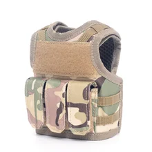 Militar mini miniatura molle colete pessoal garrafa bebida conjunto alça de ombro ajustável bebida tático garrafa cerveja capa(China)