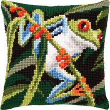 Jumping frog DIY Needlework Kit Unfinished Acrylic Yarn Embroidery Pillow Tapestry Canvas Cushion Front Cross Stitch Pillowcase
Jumping frog DIY Needlework Kit Unfinished Acrylic Yarn Embroidery Pillow Tapestry Canvas Cushion Front Cross Stitch Pillowcase