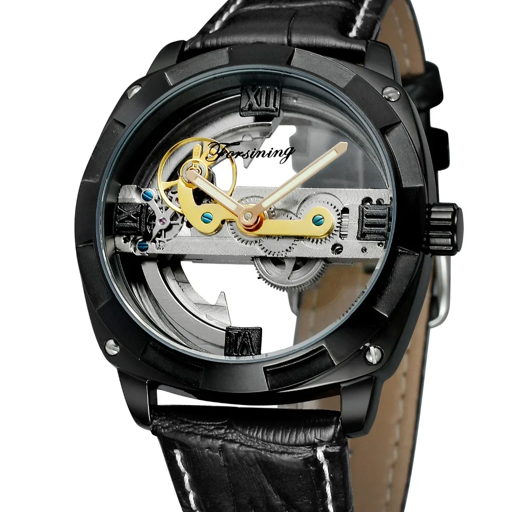 FORSINING Men's Unique Design Luxury Automatic Movt Popular Style Genuine Leather Strap Skeleton Watch Men's Transparent Watches
FORSINING Men's Unique Design Luxury Automatic Movt Popular Style Genuine Leather Strap Skeleton Watch Men's Transparent Watches