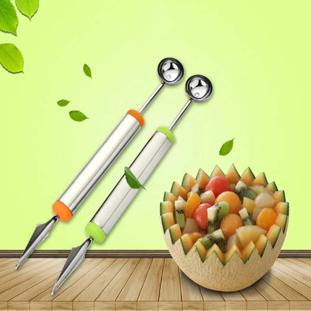 New Stainless Steel Melon Cantaloupe Dragon Fruit Double Side Scoop Vegetable Carving Tools Handheld Kitchen Gadgets
New Stainless Steel Melon Cantaloupe Dragon Fruit Double Side Scoop Vegetable Carving Tools Handheld Kitchen Gadgets