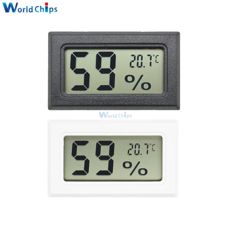 Mini Black/White Digital LCD Temperature Humidity Indoor/Outdoor Room Humidity Meter Thermometer Hygrometer
Mini Black/White Digital LCD Temperature Humidity Indoor/Outdoor Room Humidity Meter Thermometer Hygrometer