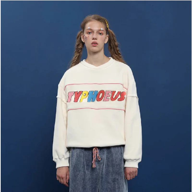 Thickening Sweatshirts New 2017 Winter Fashion Women Letter Embroidery Loose Long Sleeve Casual O-Neck Pullovers Sweatshirt
Thickening Sweatshirts New 2017 Winter Fashion Women Letter Embroidery Loose Long Sleeve Casual O-Neck Pullovers Sweatshirt