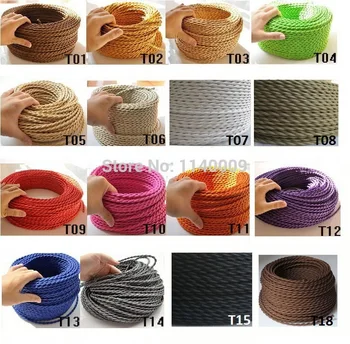 50 meters/lot 2x 0.75mm2 Colored Twisted Wire Twisted Cable Textile Braided Electrical Wire
50 meters/lot 2x 0.75mm2 Colored Twisted Wire Twisted Cable Textile Braided Electrical Wire