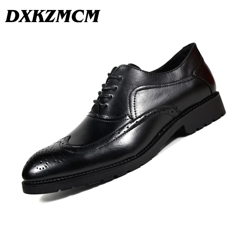 Men Formal Shoes Microfiber Leather Bullock Handmade shoes British Style Men Oxfords Fashion Dress Shoes For Men