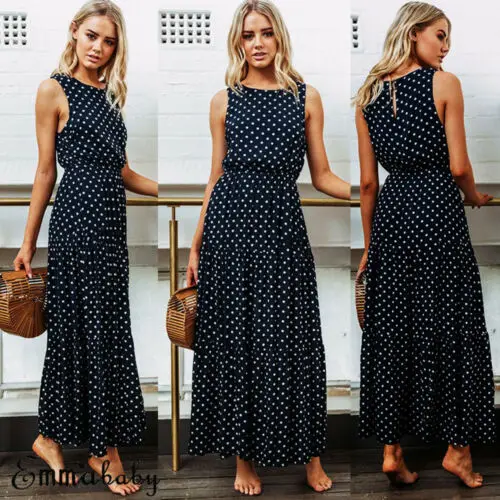 Fashion Dress Womens Sexy Casual Daily O Neck Dot Button Dress Sleeveless Dress Long Dress Summer Dress Bandage Maxi Dress S-XL
Fashion Dress Womens Sexy Casual Daily O Neck Dot Button Dress Sleeveless Dress Long Dress Summer Dress Bandage Maxi Dress S-XL