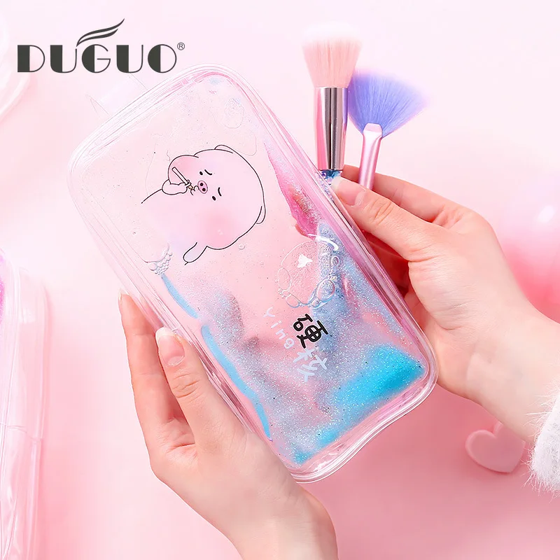 DUGUO cute stationery creative quicksand bulk pencil storage cosmetic bag transparent pencil bag kawaii school supplies
DUGUO cute stationery creative quicksand bulk pencil storage cosmetic bag transparent pencil bag kawaii school supplies
