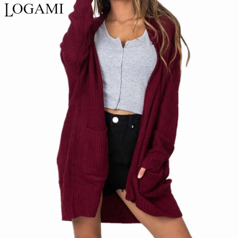LOGAMI Long Cardigan Women Pocket Long Sleeve Loose Casual Sweater Female Thick Knitted Cardigan
LOGAMI Long Cardigan Women Pocket Long Sleeve Loose Casual Sweater Female Thick Knitted Cardigan