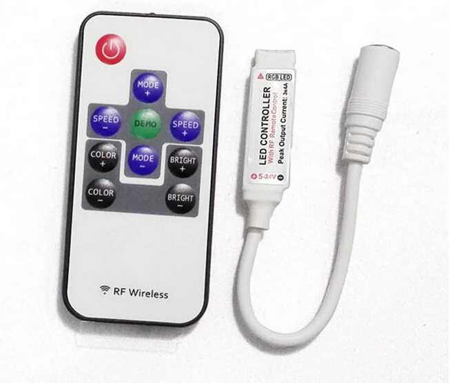 Mini RGB Remote Control Dimmer DC 12V 16keys Mini Wireless RF LED Controller for led Strip light SMD 5050 / 3528
Mini RGB Remote Control Dimmer DC 12V 16keys Mini Wireless RF LED Controller for led Strip light SMD 5050 / 3528