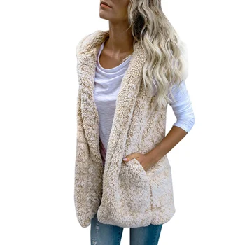 Womens Sleeveless Fuzzy Cardigan Hoodie Fleece Open Front Vest With Pockets 5 Color
Womens Sleeveless Fuzzy Cardigan Hoodie Fleece Open Front Vest With Pockets 5 Color