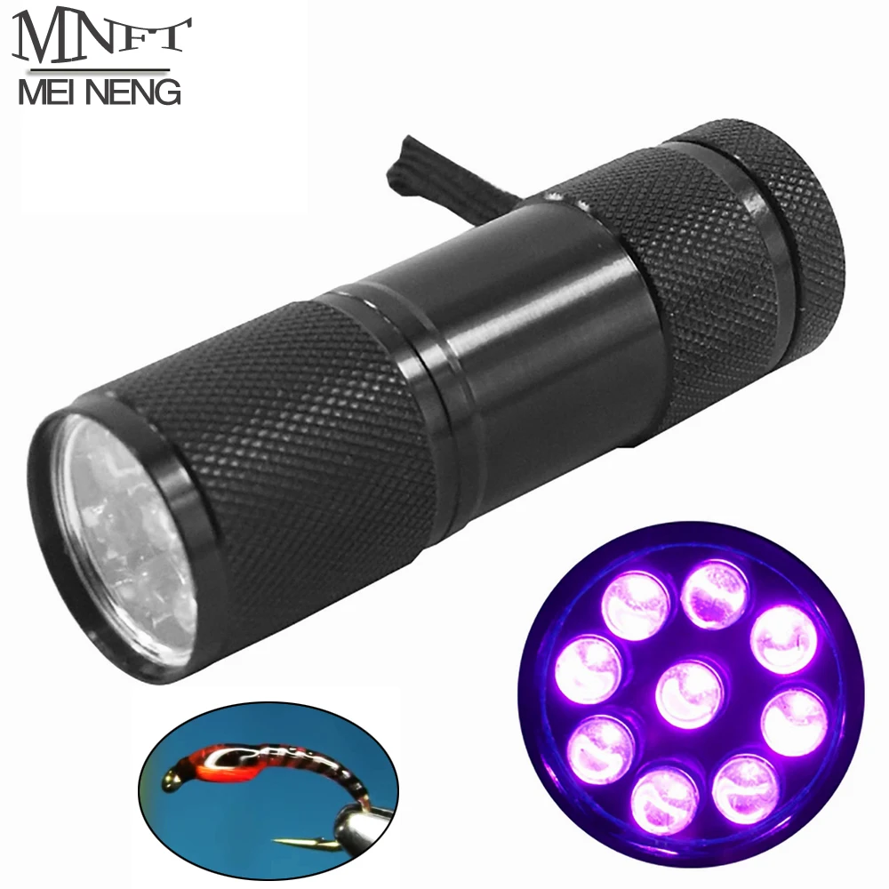 MNFT Mini Portable Ultra Violet Light Lamp 9 LEDs Flashlight For Fly Tying Buzzer Bug Nymph UV Glue Curing Fishing Flies Making
MNFT Mini Portable Ultra Violet Light Lamp 9 LEDs Flashlight For Fly Tying Buzzer Bug Nymph UV Glue Curing Fishing Flies Making