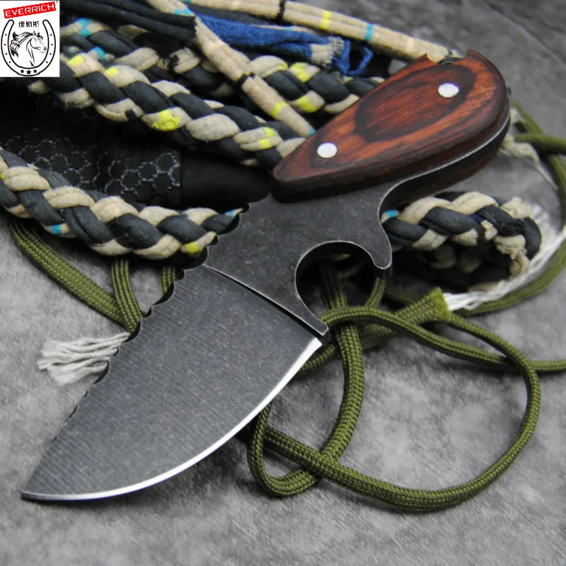 EVERRICH Stone wash D2 steel Japanese straight knife, sandalwood handle outdoor hunting tactics straight knife + knife sleeve
EVERRICH Stone wash D2 steel Japanese straight knife, sandalwood handle outdoor hunting tactics straight knife + knife sleeve
