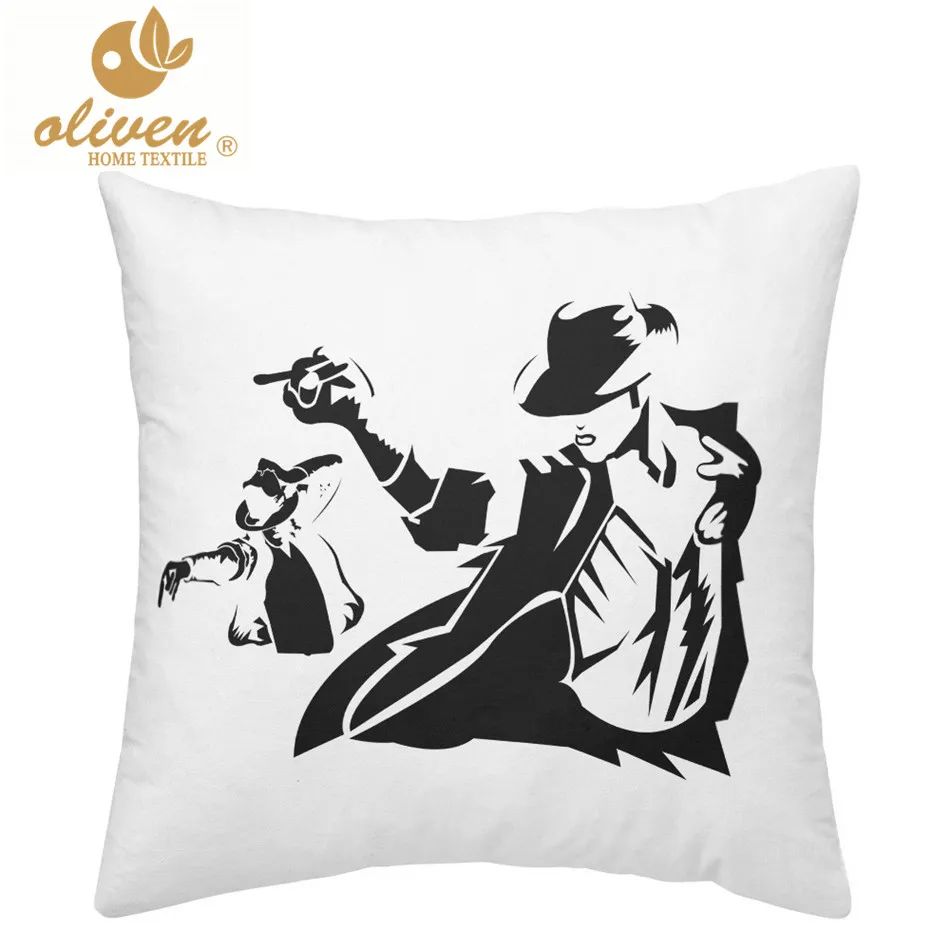 Celebrity Portrait Cushion Cover Michael Jackson Pillow Cover Space Walk Posture Printed Throw Pillows Case housse de coussin
Celebrity Portrait Cushion Cover Michael Jackson Pillow Cover Space Walk Posture Printed Throw Pillows Case housse de coussin