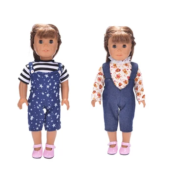 Children's Gifts Handmade Doll Clothes Set Tops + Bib Pants for 18 Inch American Dolls or 43 cm Doll
Children's Gifts Handmade Doll Clothes Set Tops + Bib Pants for 18 Inch American Dolls or 43 cm Doll